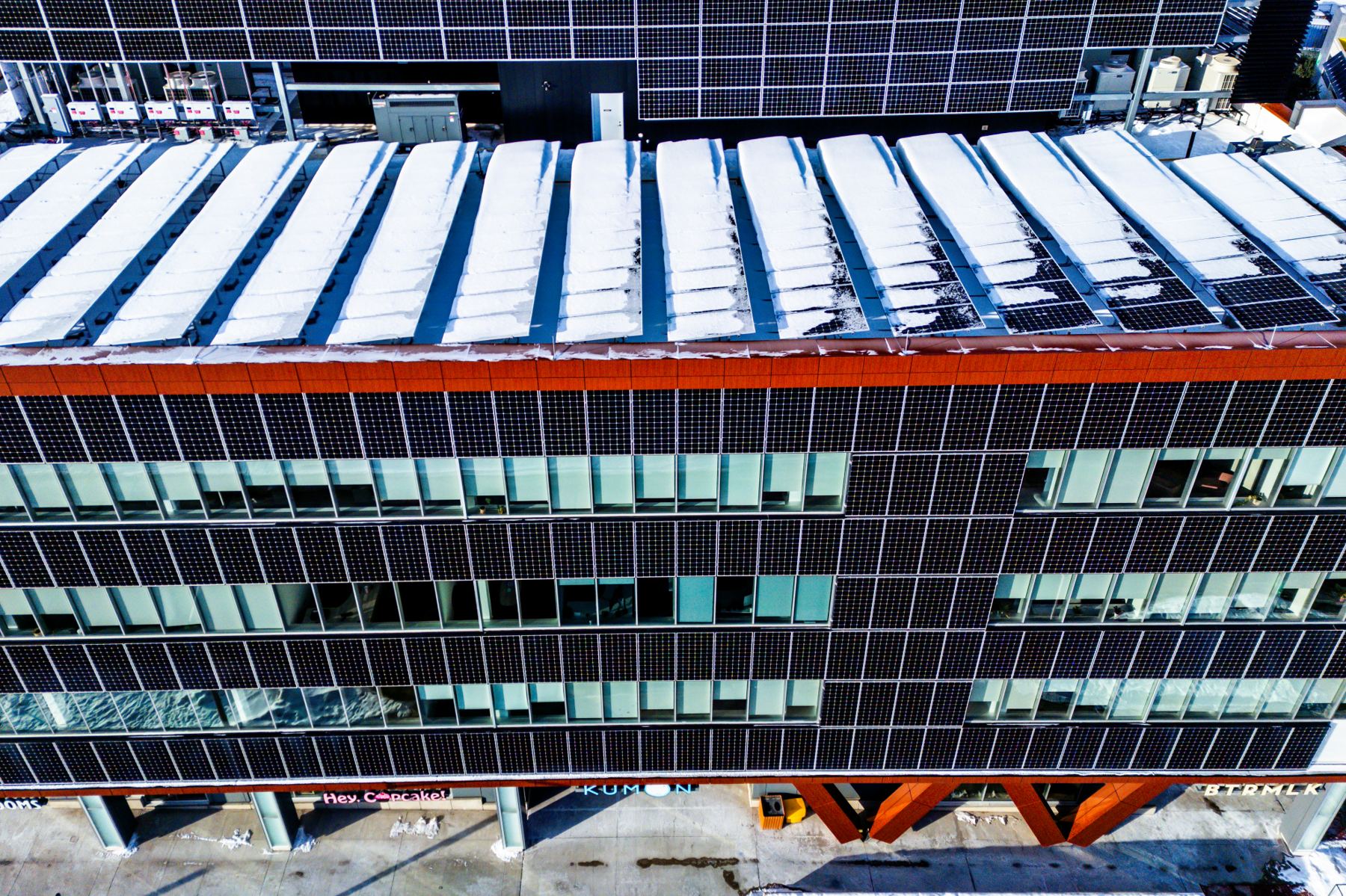 Rooftop solar array on an existing building reviewed for structural capacity